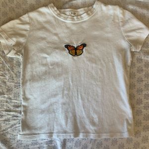 BRANDY WHITE BUTTERFLY TOP